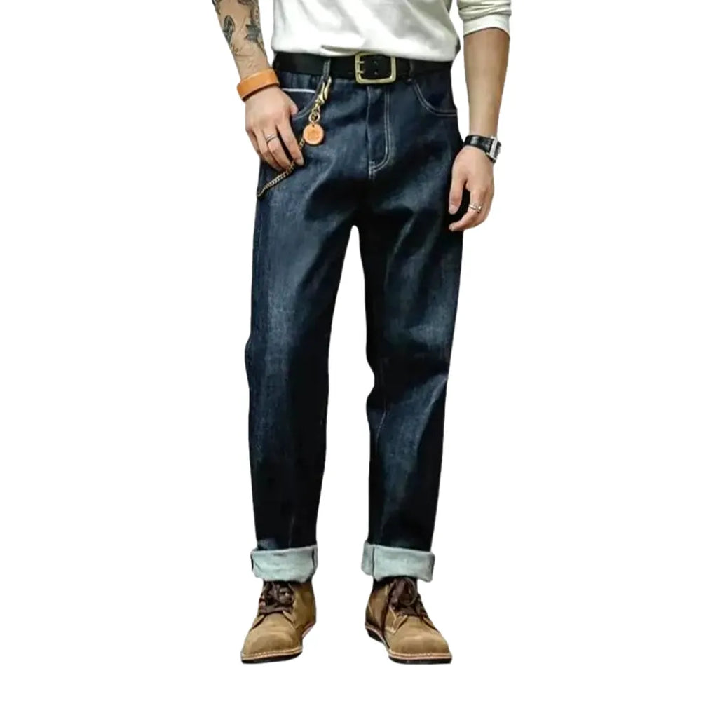 Casual Style Men's Jeans - Dark Blue