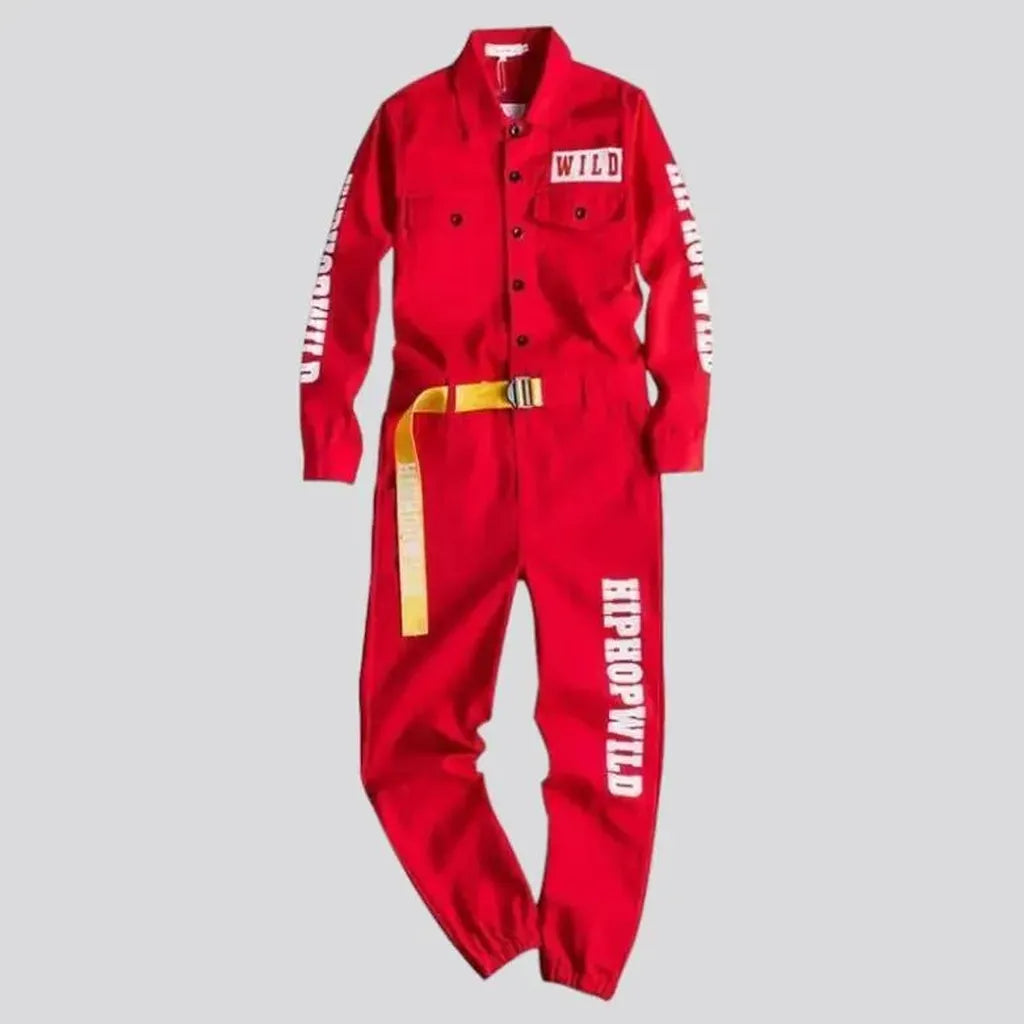 Jean men's jumpsuit overall