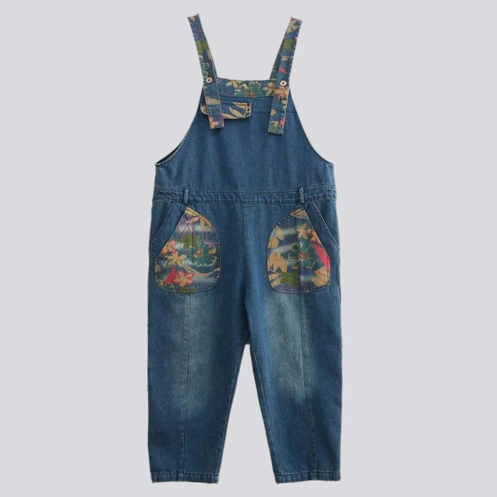 Y2k women's sanded jeans overall