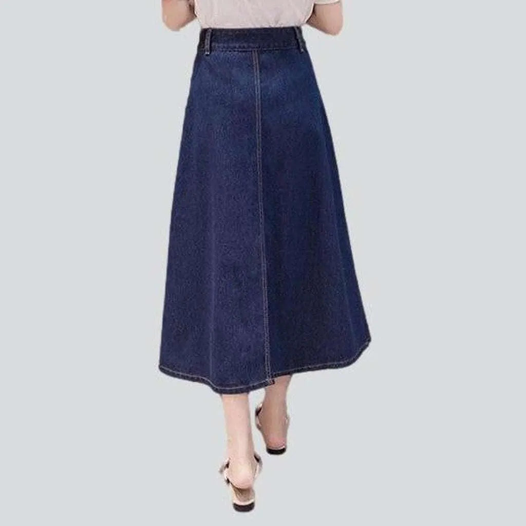 Long women's skirt with buttons