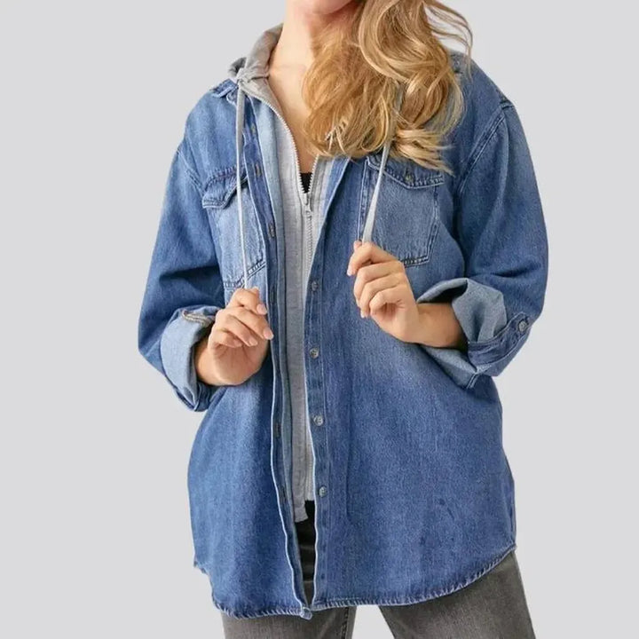 Oversized women's jean shirt