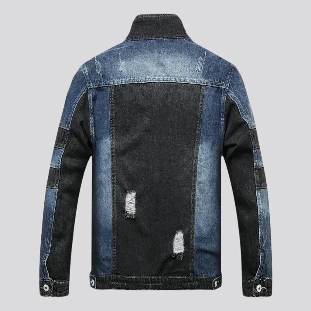 Slim fit fashion jean jacket for men