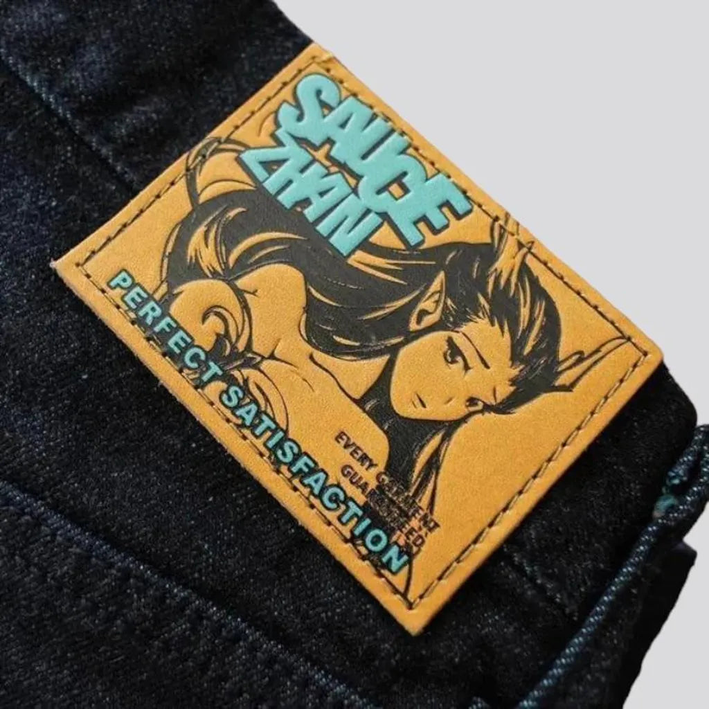 Selvedge straight jeans
 for men