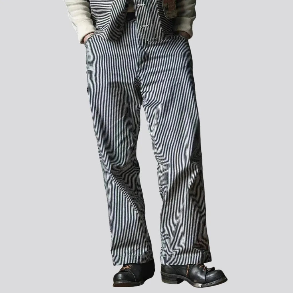 High rise worker men's jeans