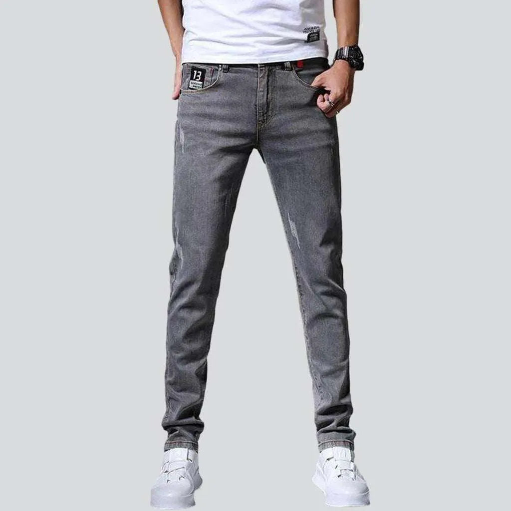 Casual slim fit men's jeans