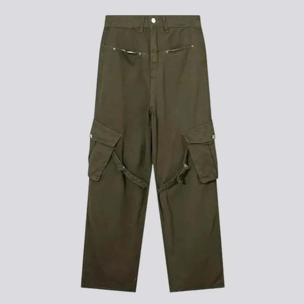 Baggy women's khaki jeans