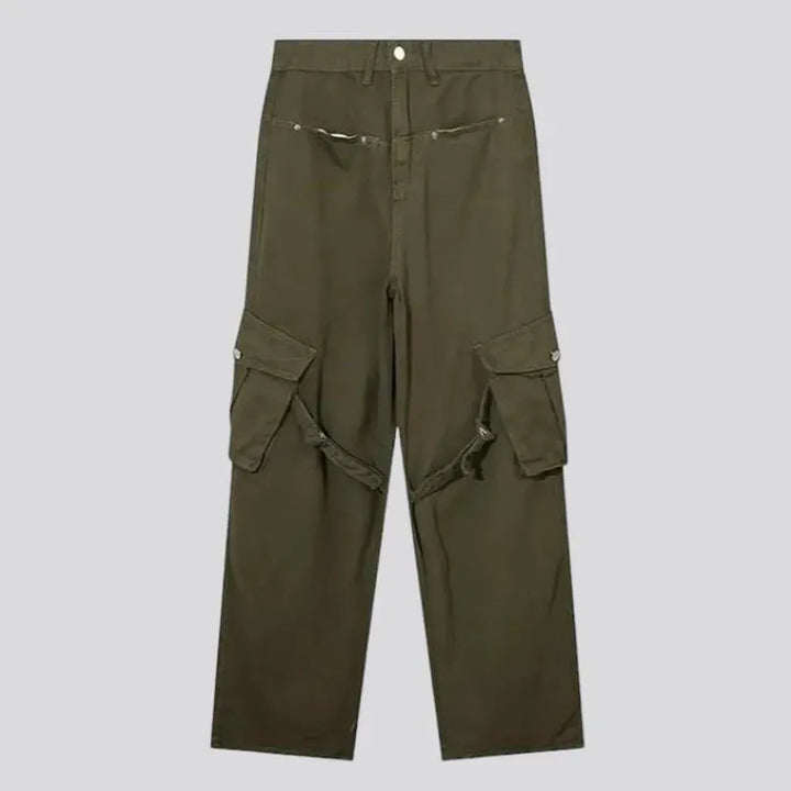 Baggy women's khaki jeans