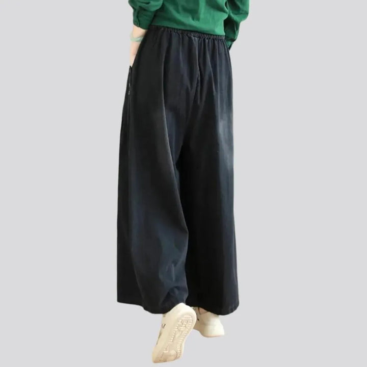 Culottes street denim pants
 for ladies