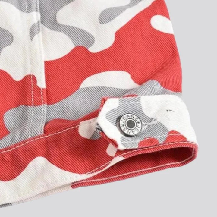 Camouflage men's jean jacket