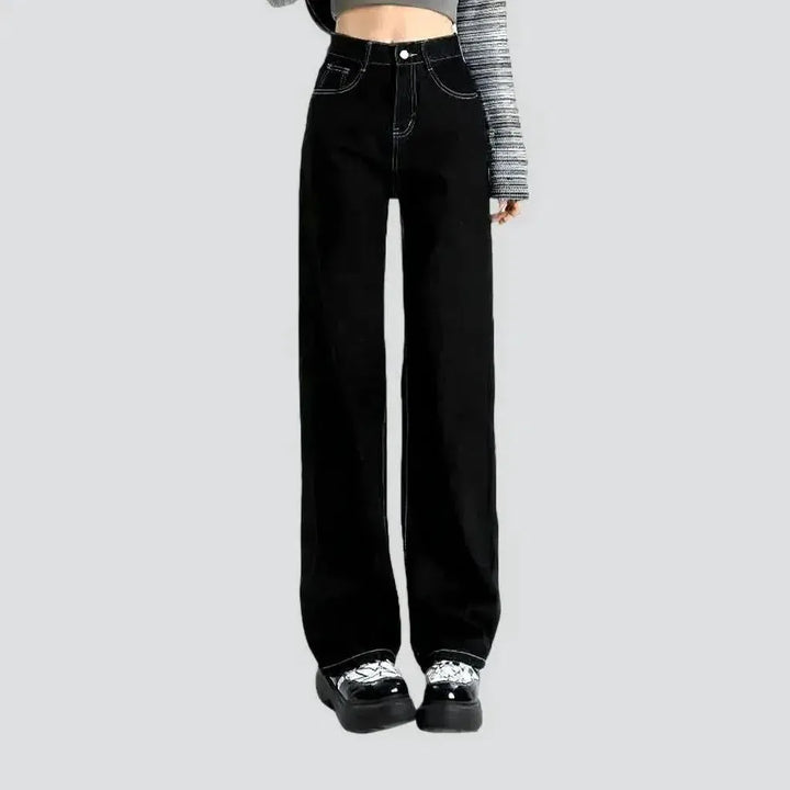 Monochrome women's insulated jeans