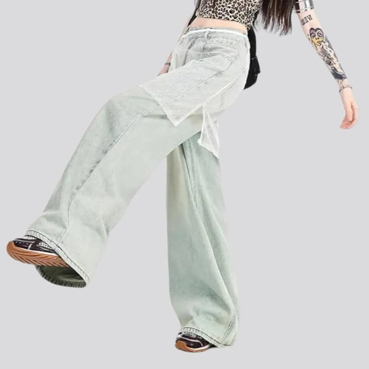 Vintage floor-length jeans
 for ladies