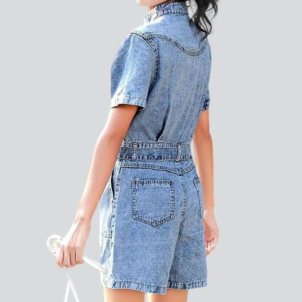 Y2k women's loose jean romper