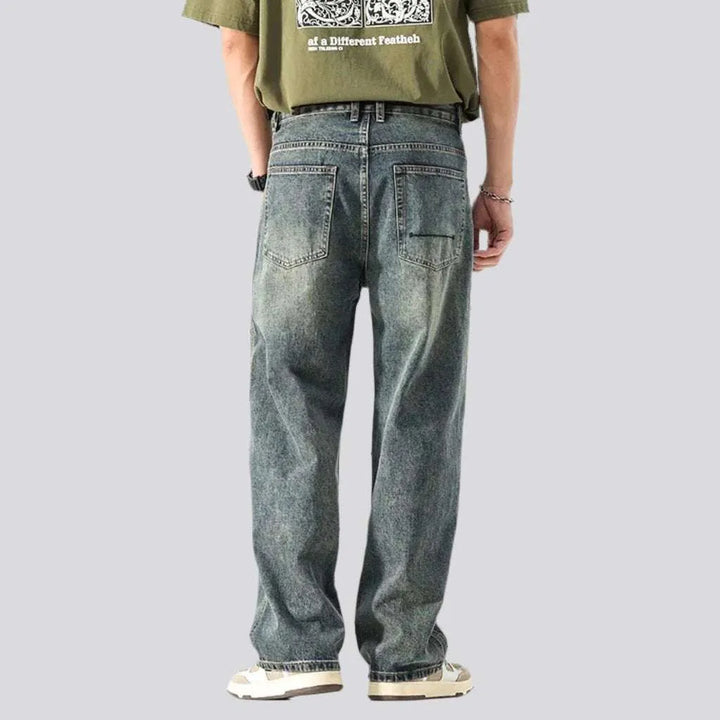 Mid-waist men's vintage jeans