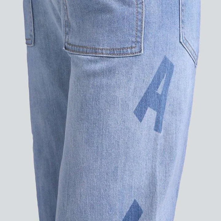 Women's painted jeans dungaree