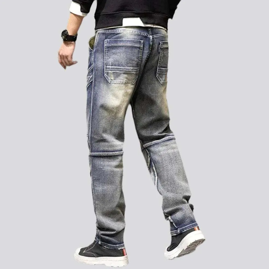 Patchwork men's vintage jeans