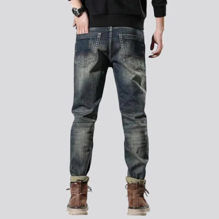 Retro style stretchable jeans for men