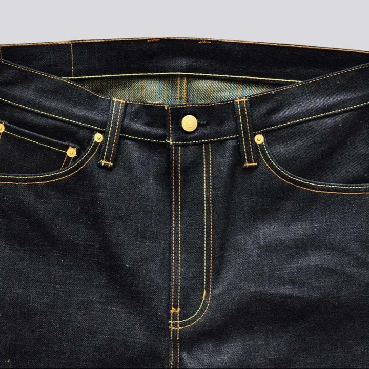 Slim raw self-edge jeans
 for men