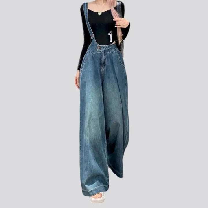 Sanded fashion denim pants
 for women