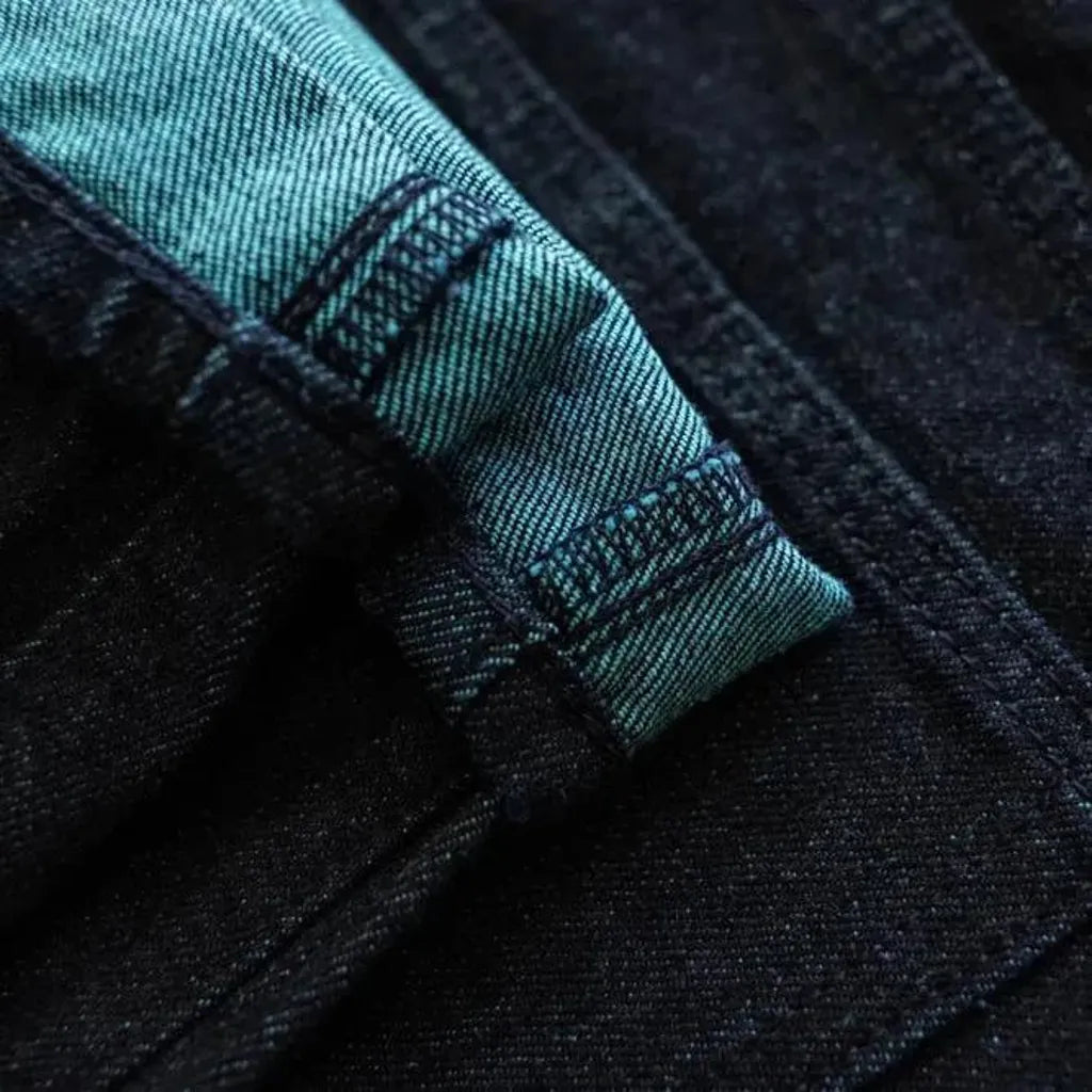 Selvedge straight jeans
 for men