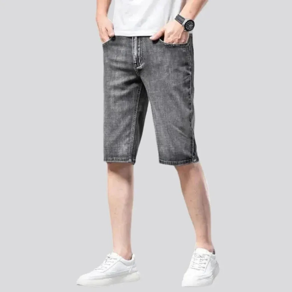 Thin denim shorts
 for men