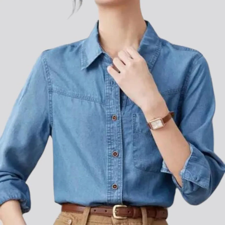 90s regular jean shirt
 for women