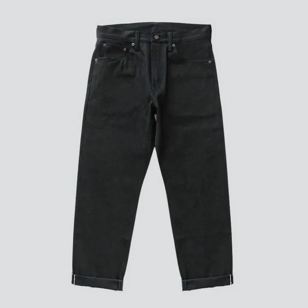 Selvedge men's monochrome jeans