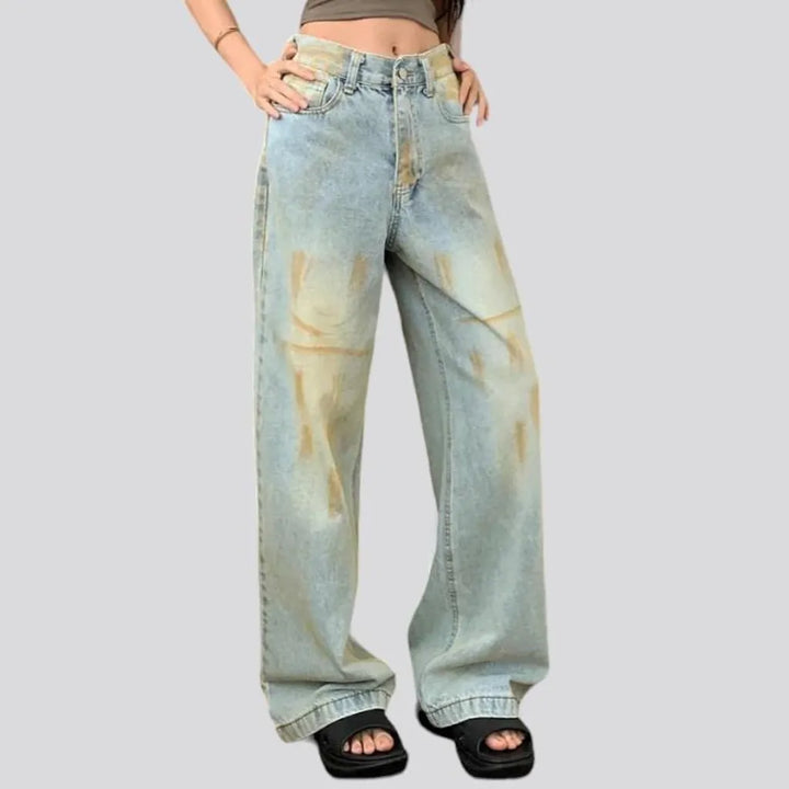 Vintage women's painted jeans