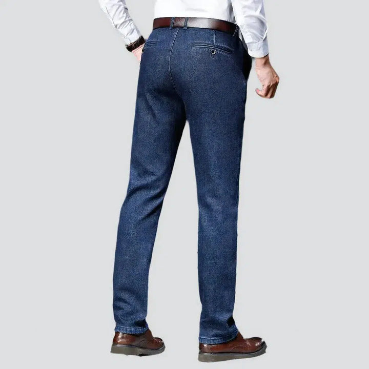 Dark tapered jeans
 for men