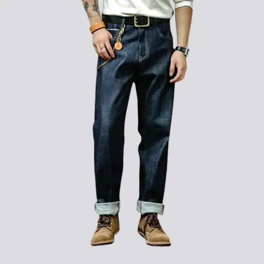 Raw Pattern Loose Fit Men's Jeans | Jeans4you.shop