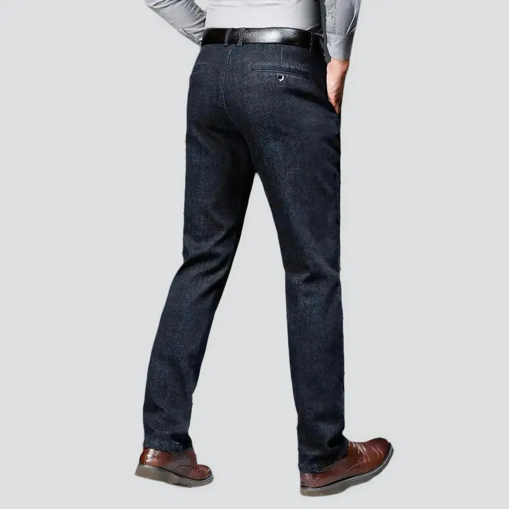 Dark tapered jeans
 for men