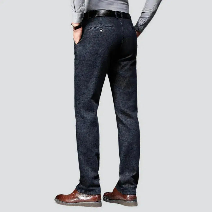 Dark tapered jeans
 for men