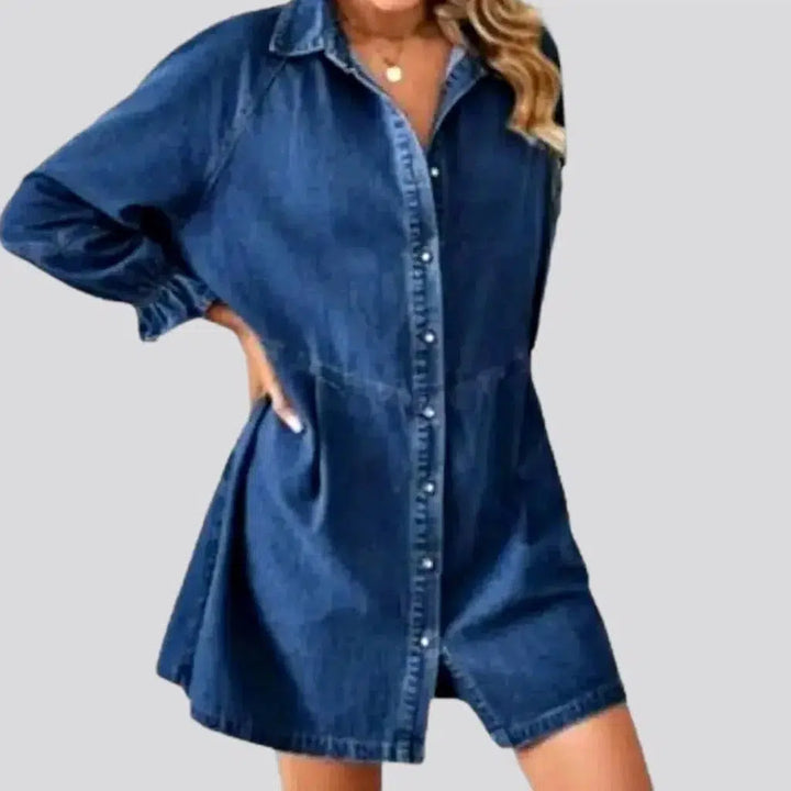 90s loose women's jeans dress