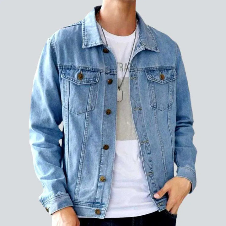 Casual trucker men's denim jacket