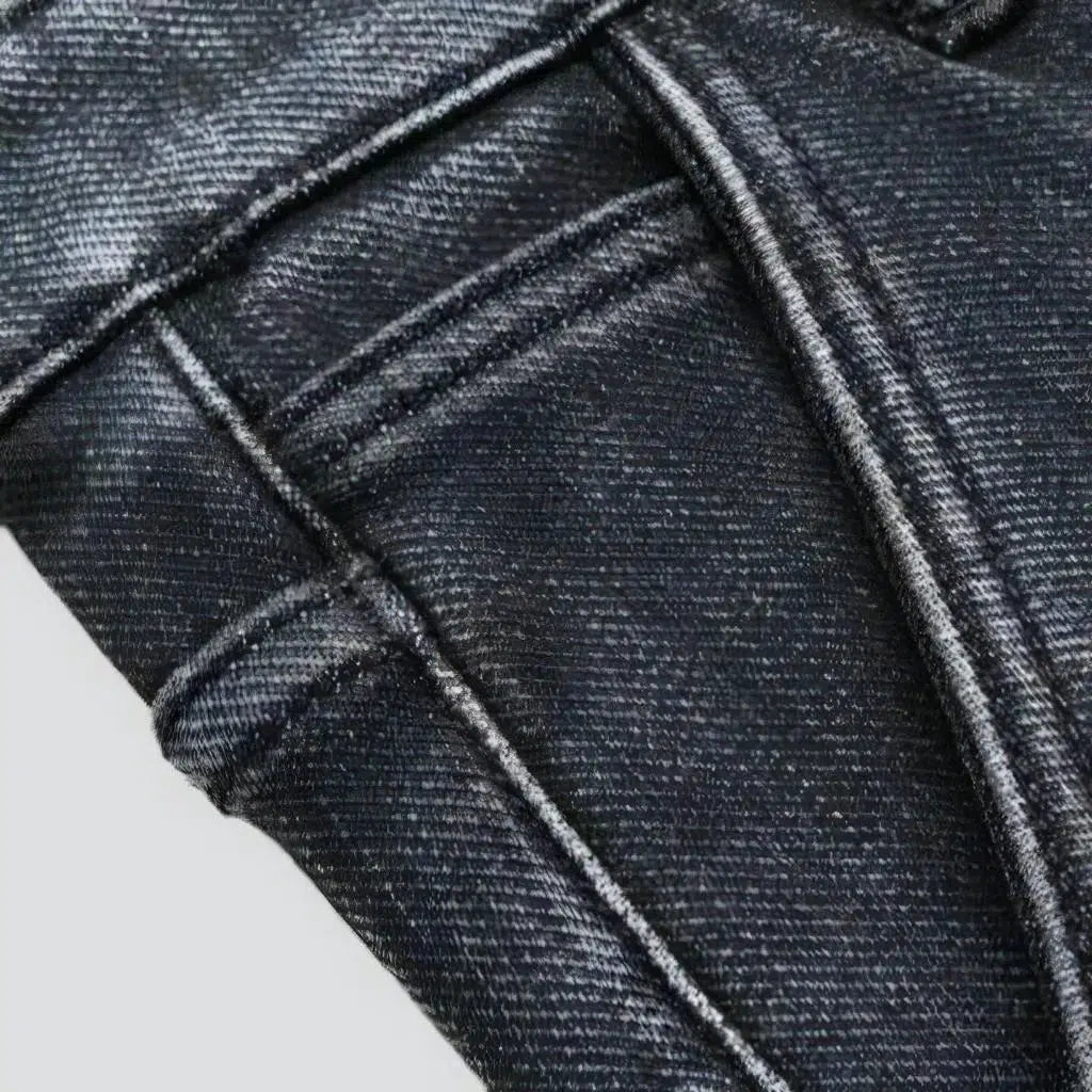 Dark men's stonewashed jeans