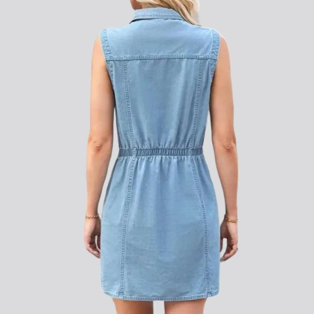 Mini light 90s jeans dress