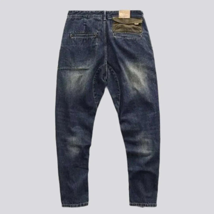 Sanded men's street jeans