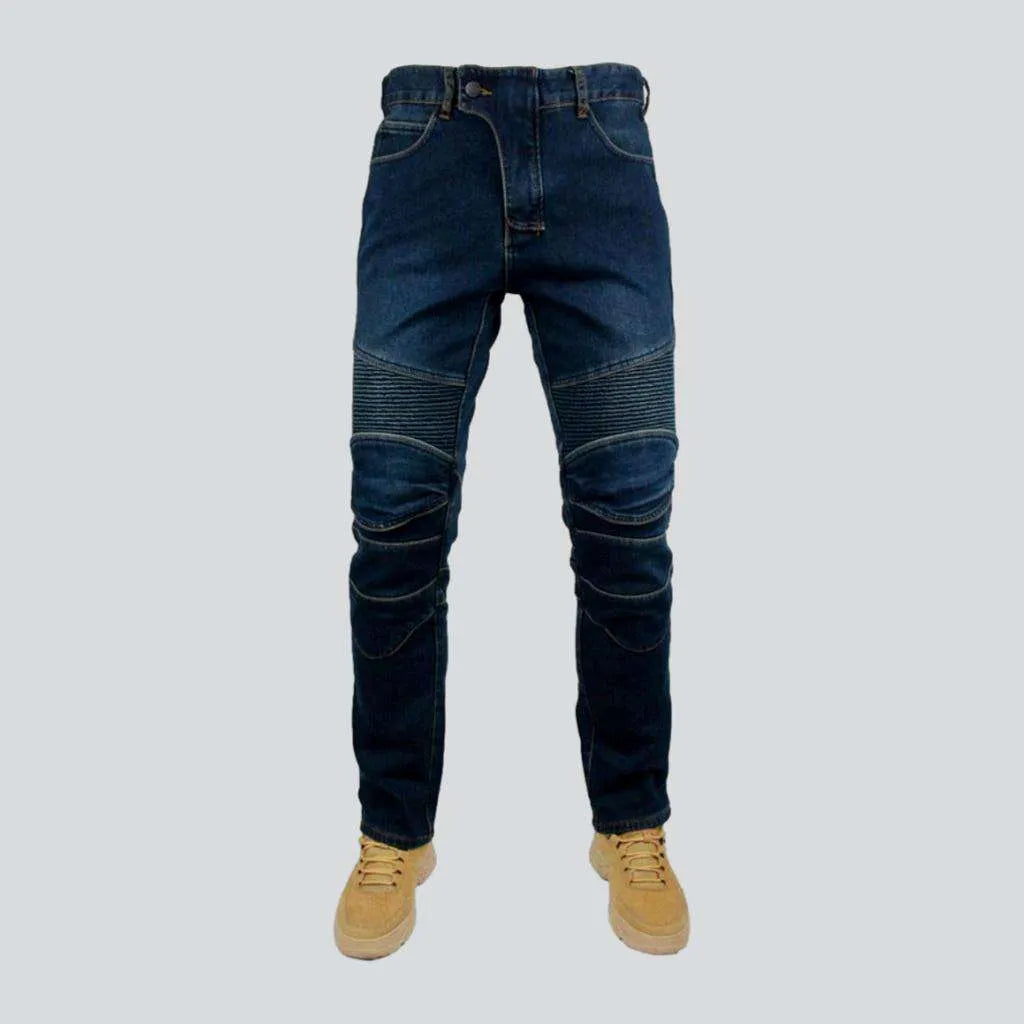 Biker men's protective jeans