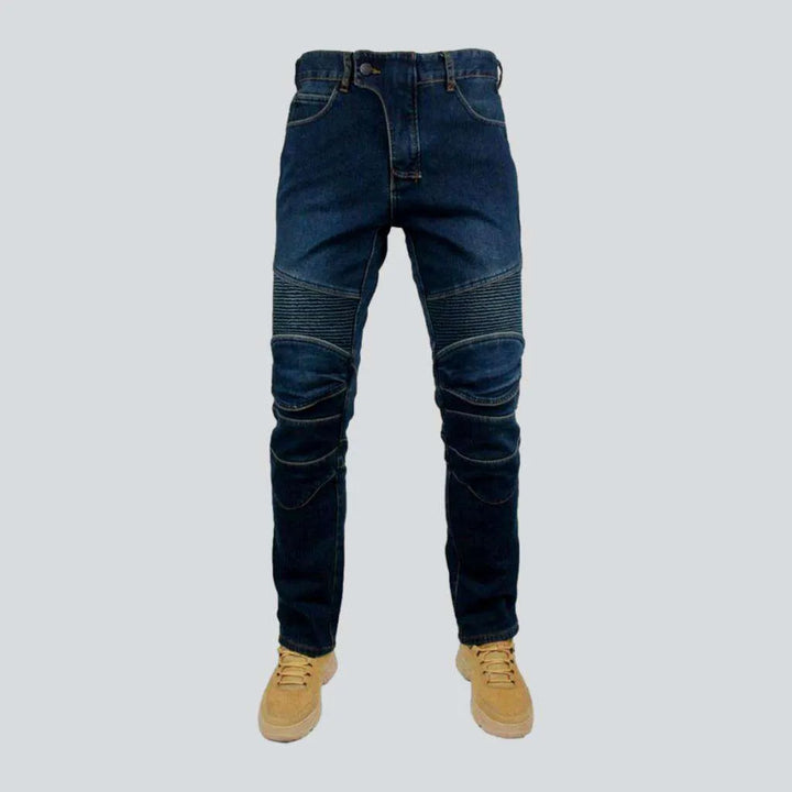 Biker men's protective jeans