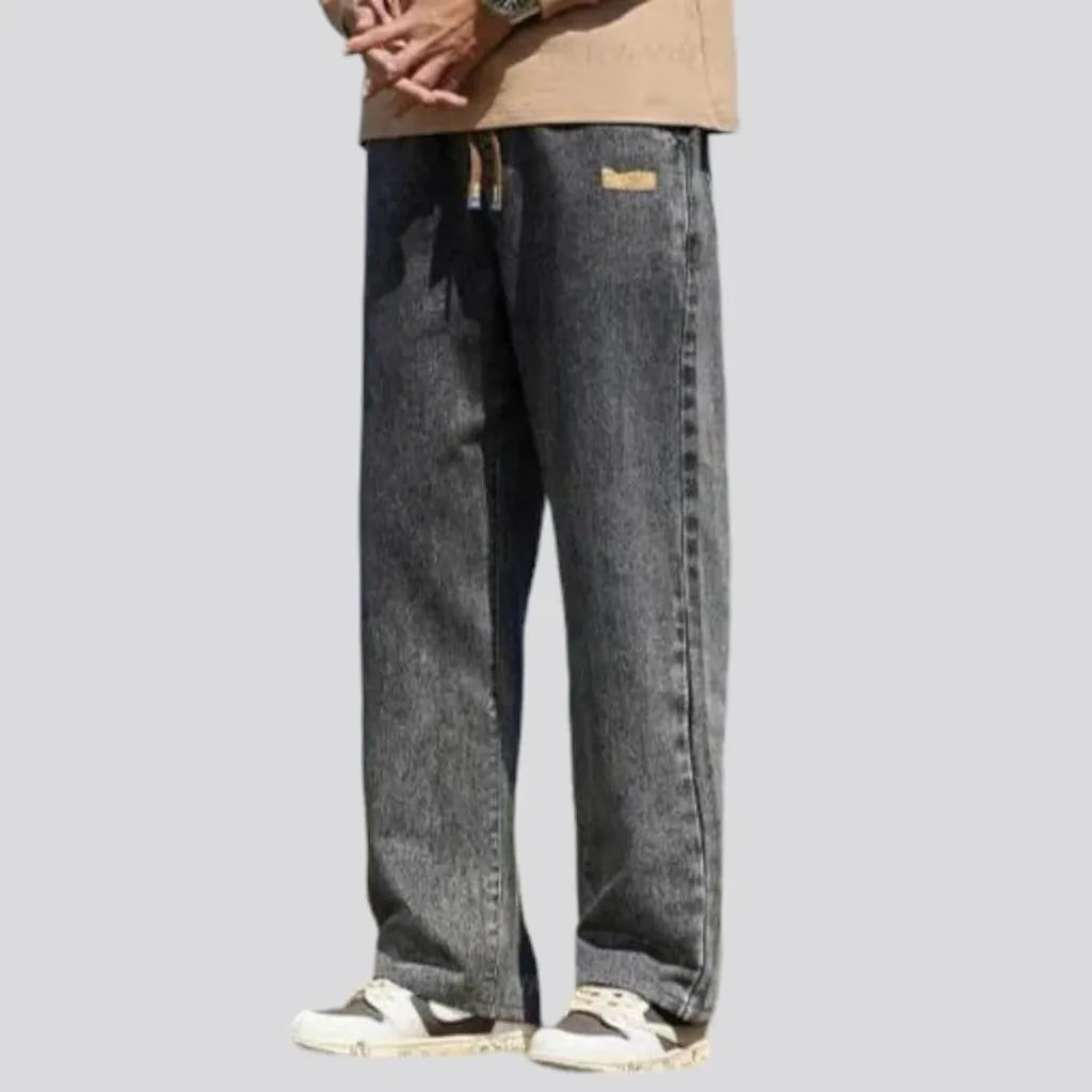 High men's waisted jeans