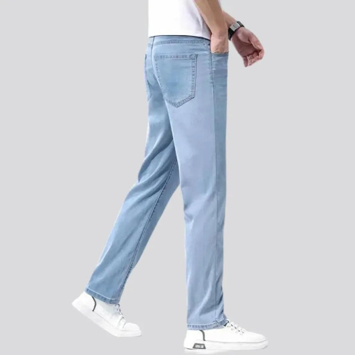 Thin men's classic jeans