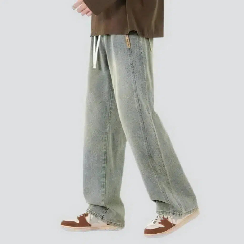 Sanded double side men's seams jeans