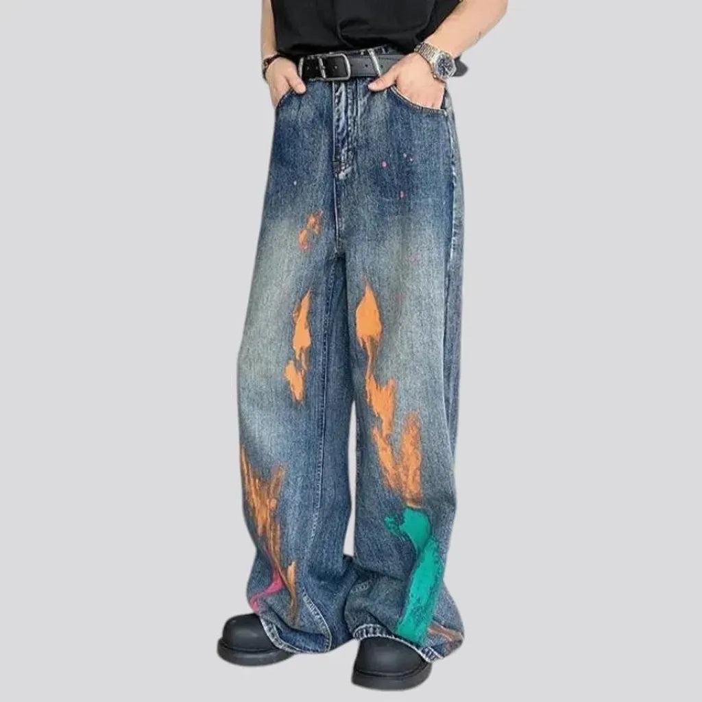 Baggy fit vintage boho men's jeans