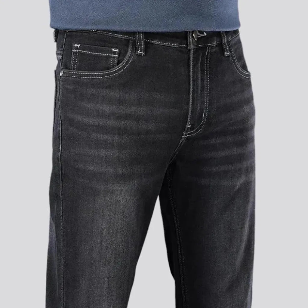 High rise slim men's jeans