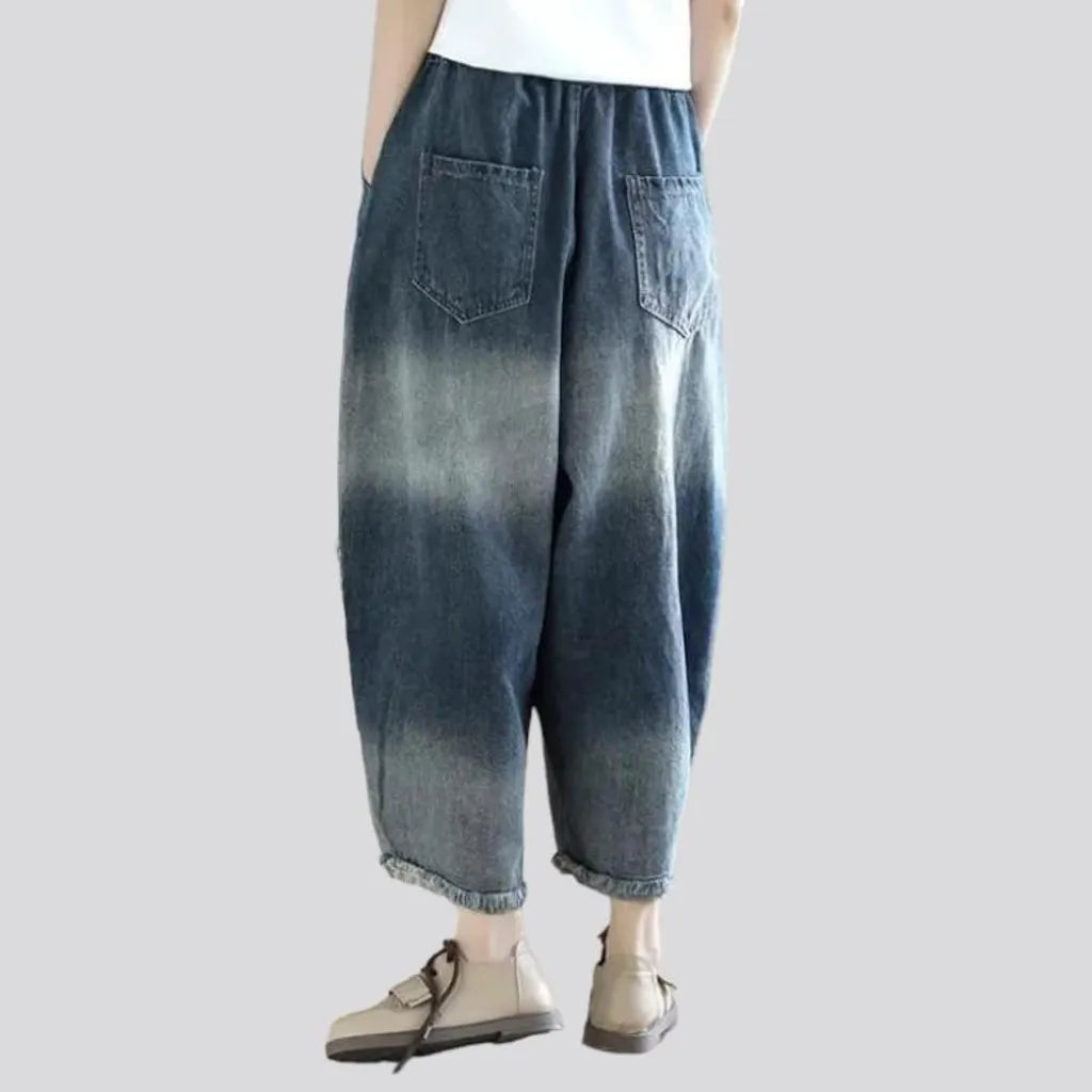 Contrast women's denim pants