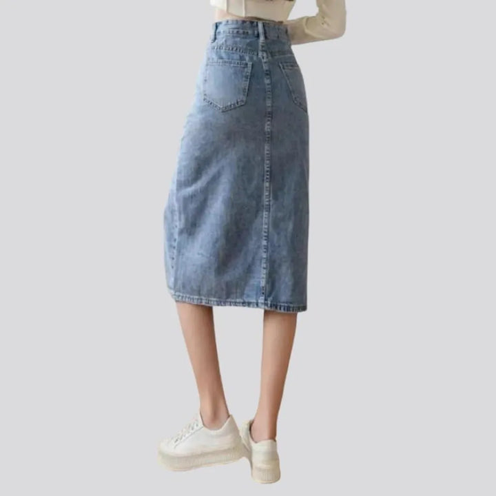 90s midi denim skirt
 for ladies