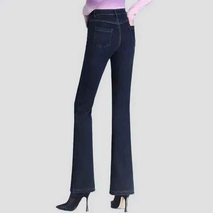 High-waist women's insulated jeans