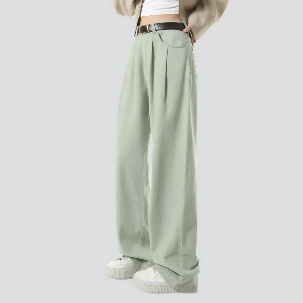 Y2k color women's denim pants