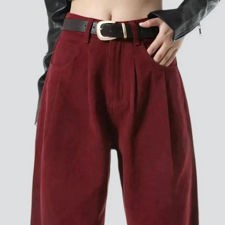 Y2k color women's denim pants