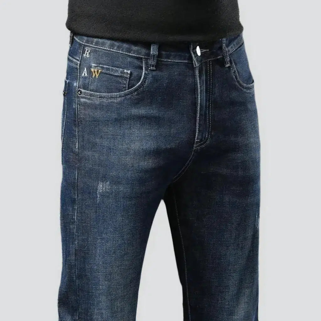 Men's furrowed jeans