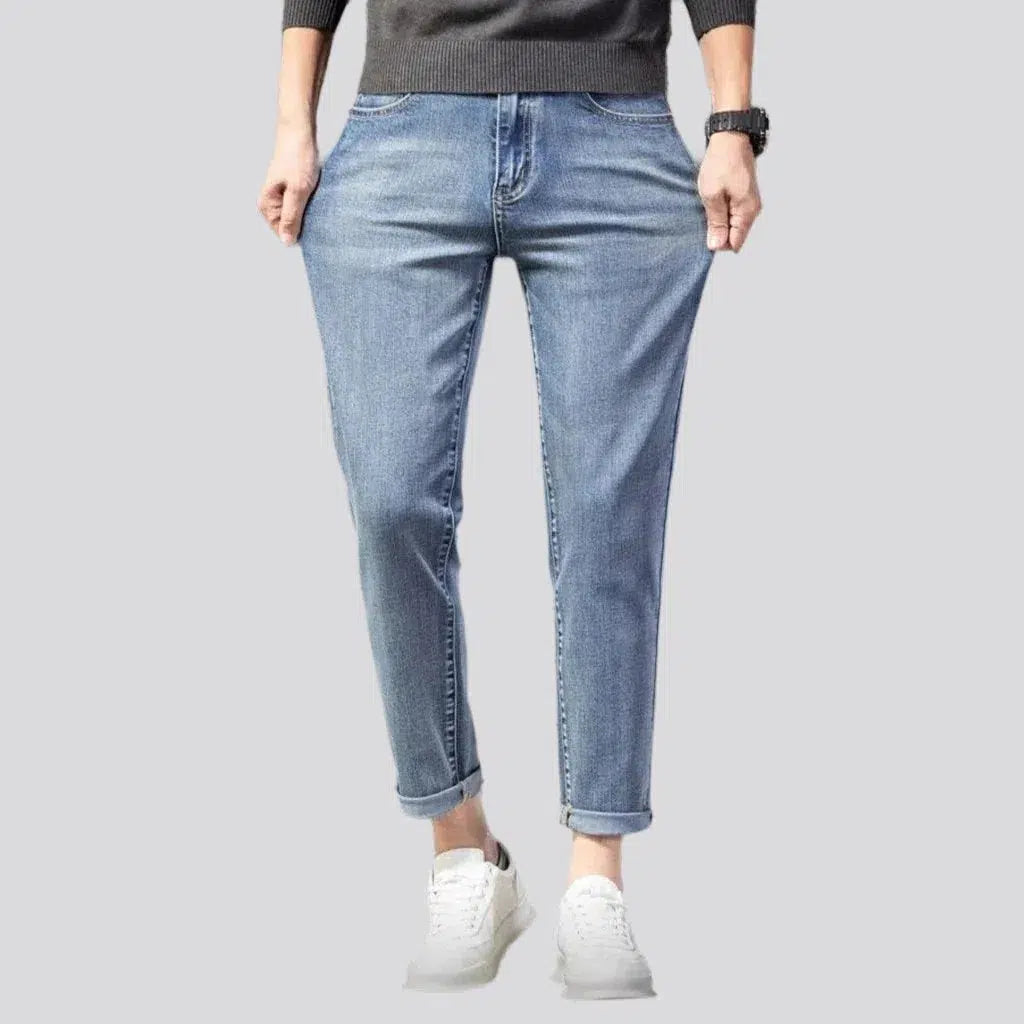 Tapered stonewashed jeans
 for men